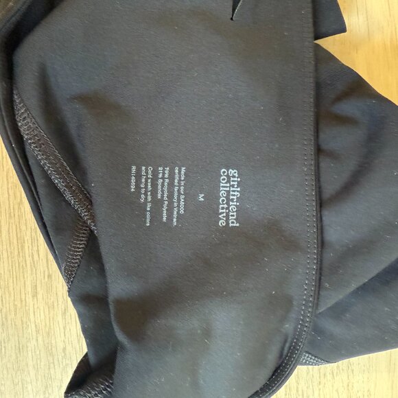 Girlfriend Collective Black Compressive Seamed Run Short - Picture 3 of 4